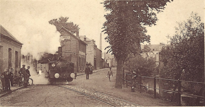 Carte postale ancienne Chemin de fer du cambrésis le cateau departure