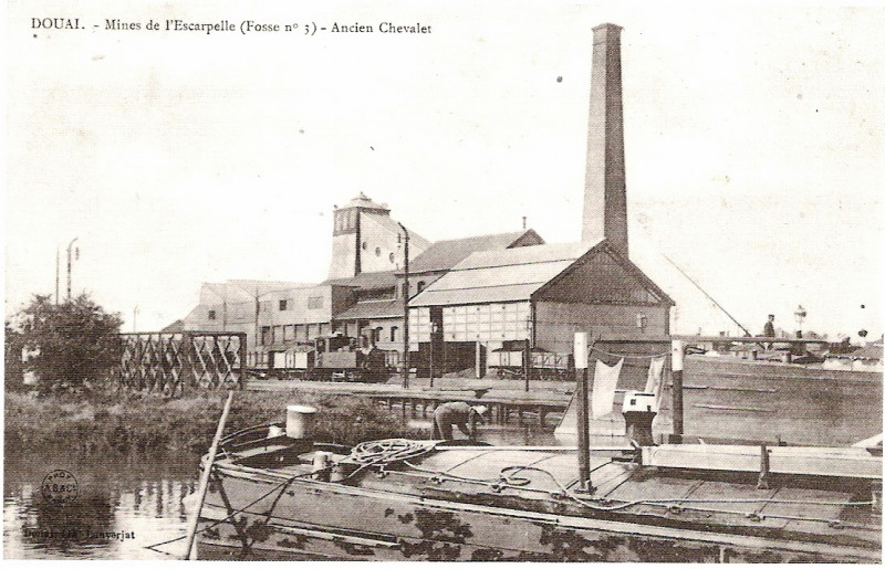 Carte postale ancienne Fosse 3 à Pont de la Deule vers 1900 à Flers-en-Escrebieux