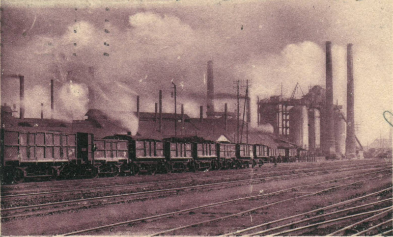 Carte postale ancienne Woelfflé 10 - Anzin - Les Hauts-Fourneaux (2)