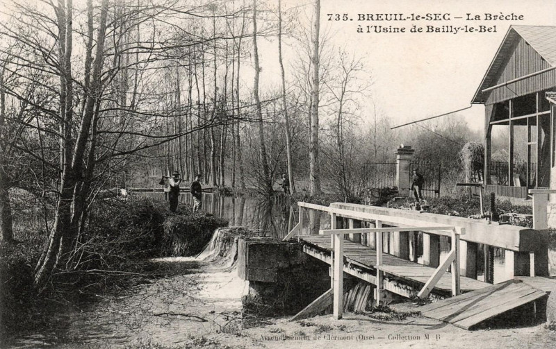 Carte postale ancienne Breuil-le-sec La Brèche 1910