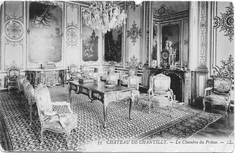 Carte postale ancienne Chateau de Chantilly, La Chambre du Prince