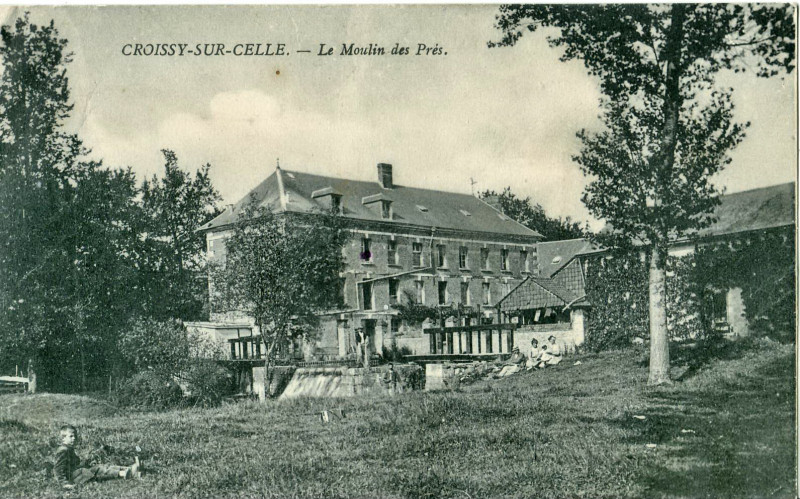 Carte postale ancienne Croissy-Sur-Celle - Le Moulin des Prés