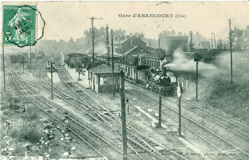 Carte postale ancienne Gare d'Abancourt