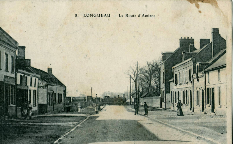 Carte postale ancienne Caron 8 - Longueau - La Route d'Amiens