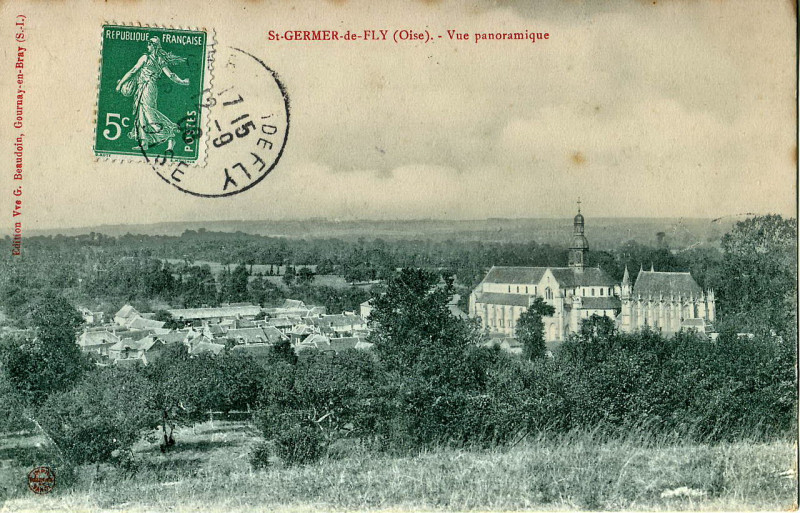 Carte postale ancienne St Germer de Fly - Vue panoramique