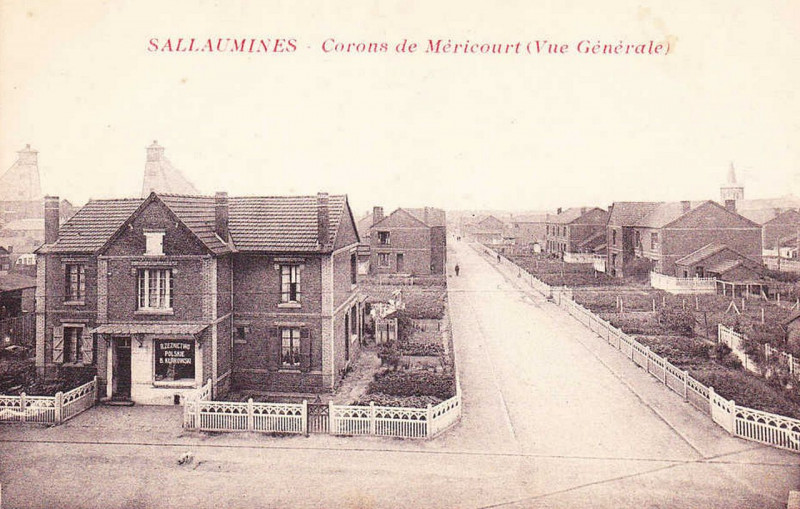 Carte postale ancienne Sallaumines - Corons de Méricourt (A)