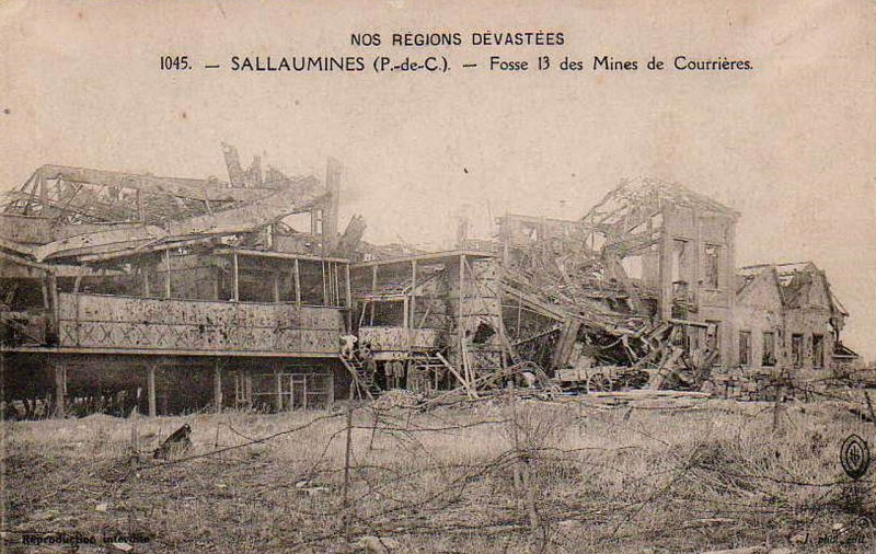 Carte postale ancienne Sallaumines - Puits n° 13 à Sallaumines