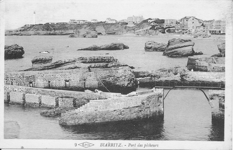 Carte postale ancienne Biarritz-Port des pêcheurs-Ghv 9 à Biarritz