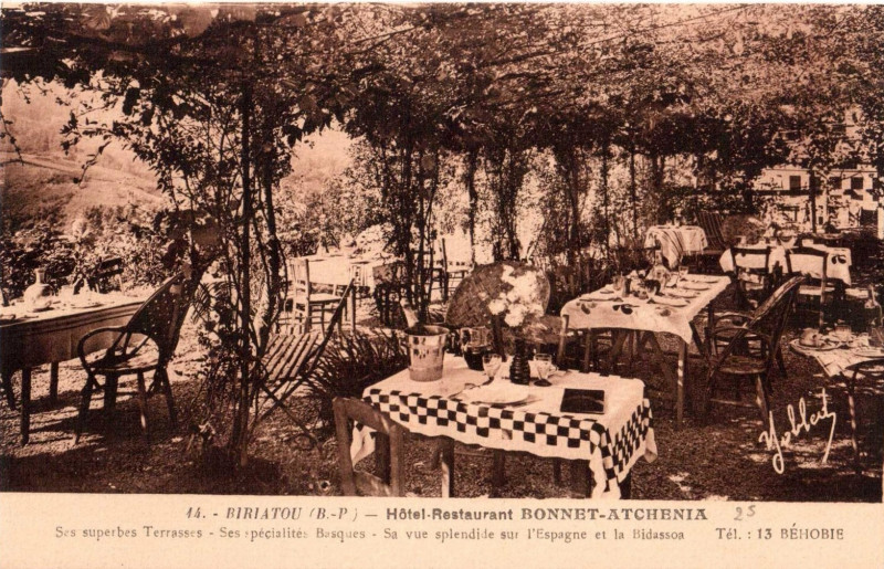 Carte postale ancienne Biriatou (64) - Hôtel Bonnet