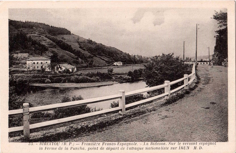 Carte postale ancienne Biriatou (64) - La Bidassoa