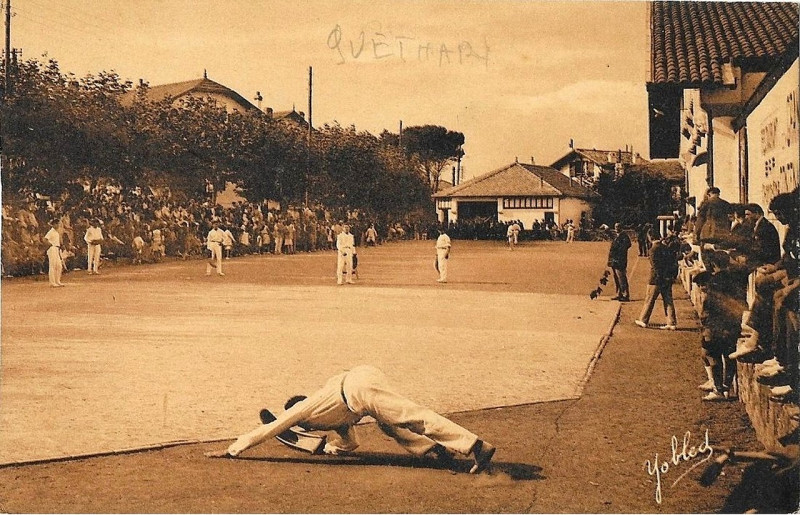 Carte postale ancienne Guéthary (64) - Pelote basque
