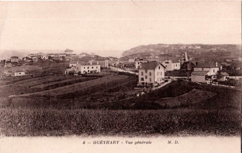 Carte postale ancienne Guéthary (64) - vue générale 1