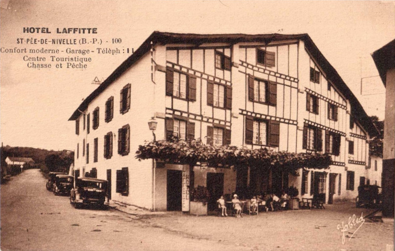 Carte postale ancienne Saint-Pée-de-Nivelle - Hôtel Lafitte