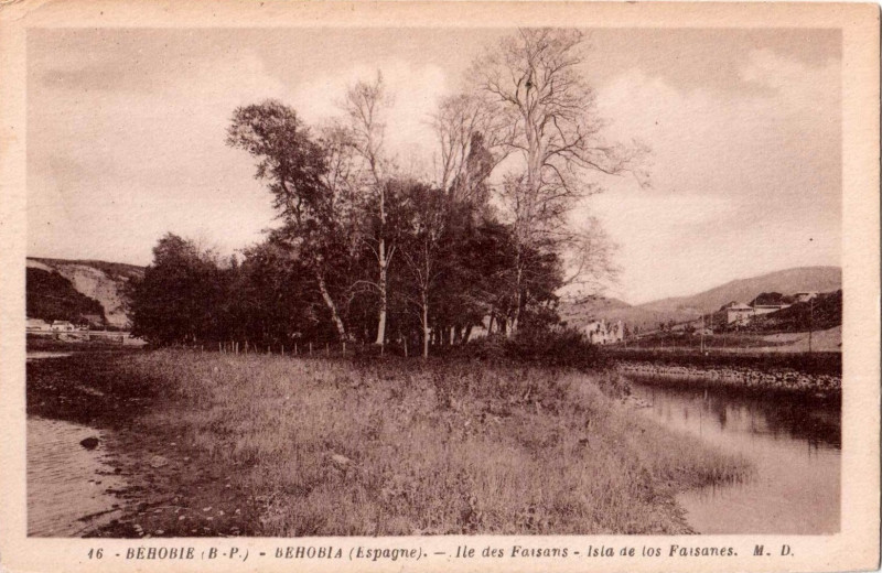 Carte postale ancienne Urrugne (64) - Ile des faisans