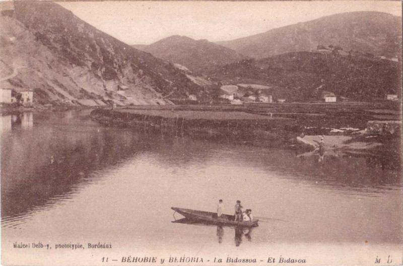 Carte postale ancienne Urrugne (64) - Le Bidassoa