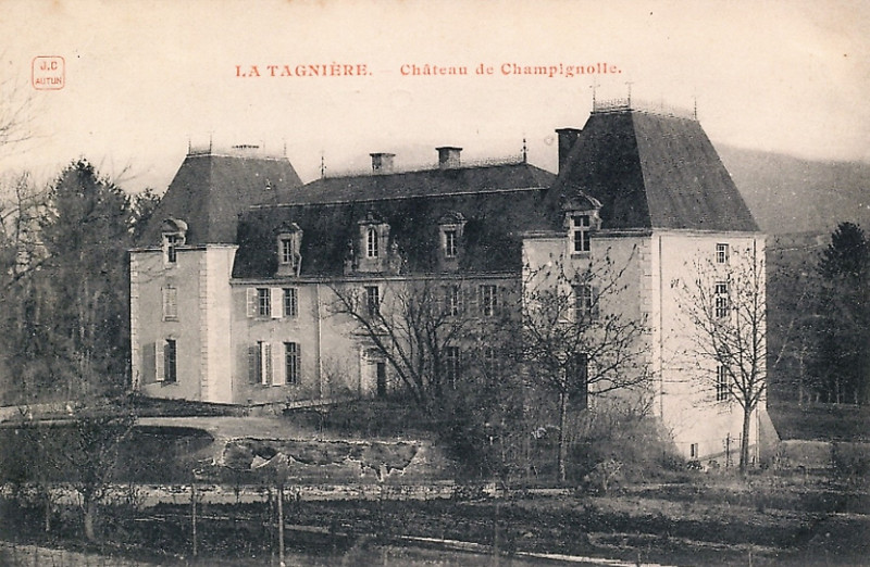 Carte postale ancienne Château de Champignolle ( La Tagnière) (2)