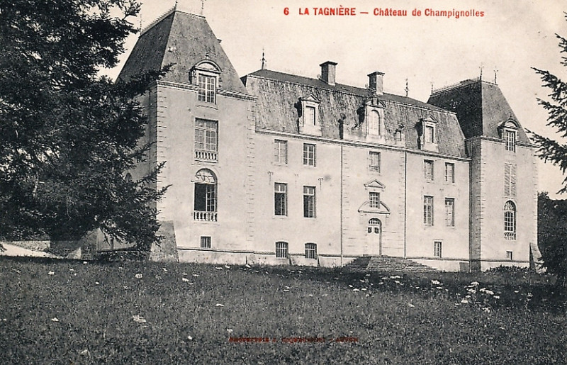 Carte postale ancienne Château de Champignolle ( La Tagnière) (3)