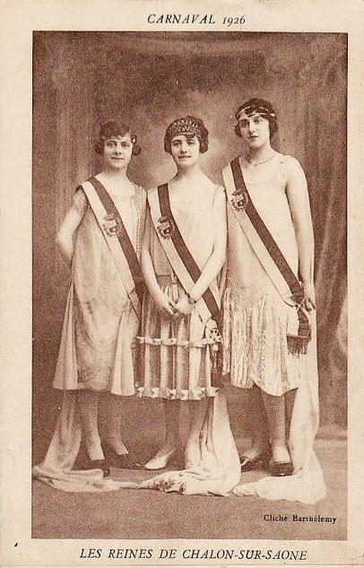 Carte postale ancienne Reines du Carnaval de Chalon-sur-Saône 1926