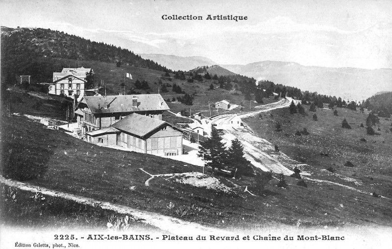 Carte postale ancienne Station dans les Alpes