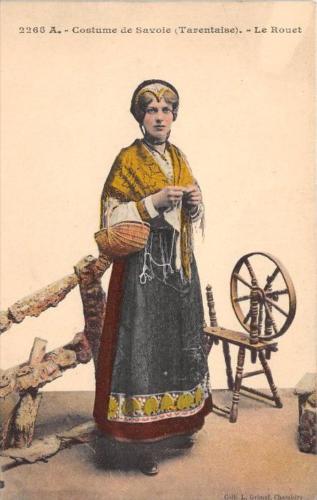 Carte postale ancienne Tarentaise au rouet