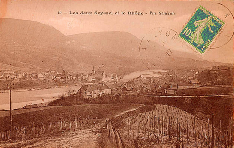 Carte postale ancienne Vignoble de Seyssel au début du XXe s à Montagnieu