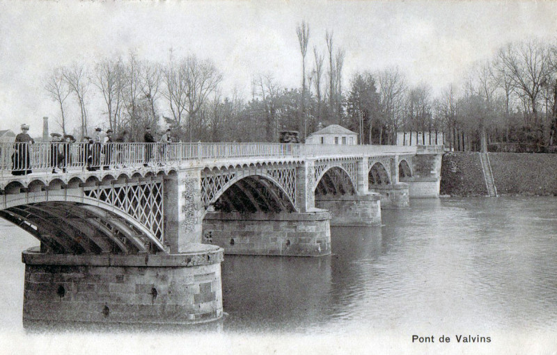 Carte postale ancienne Pont de Valvins à Samois-sur-Seine