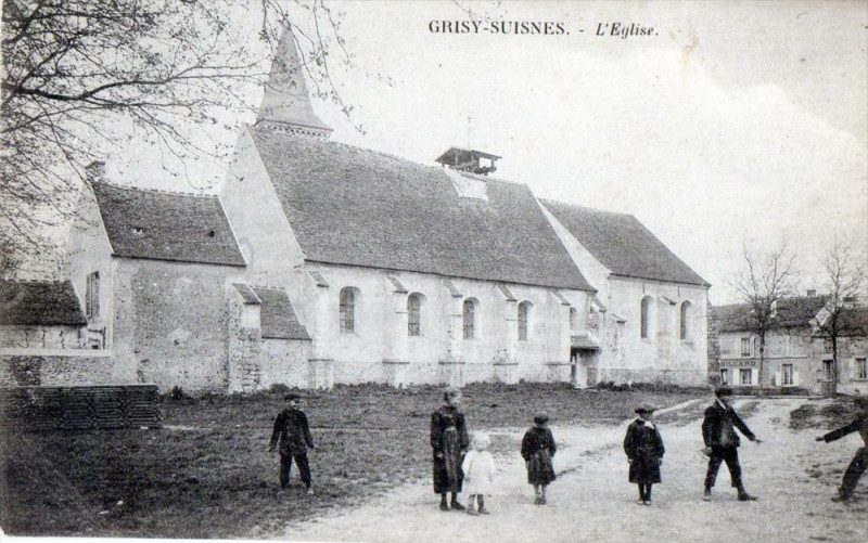 Carte postale ancienne Ancienne église de Grisy-Suisnes
