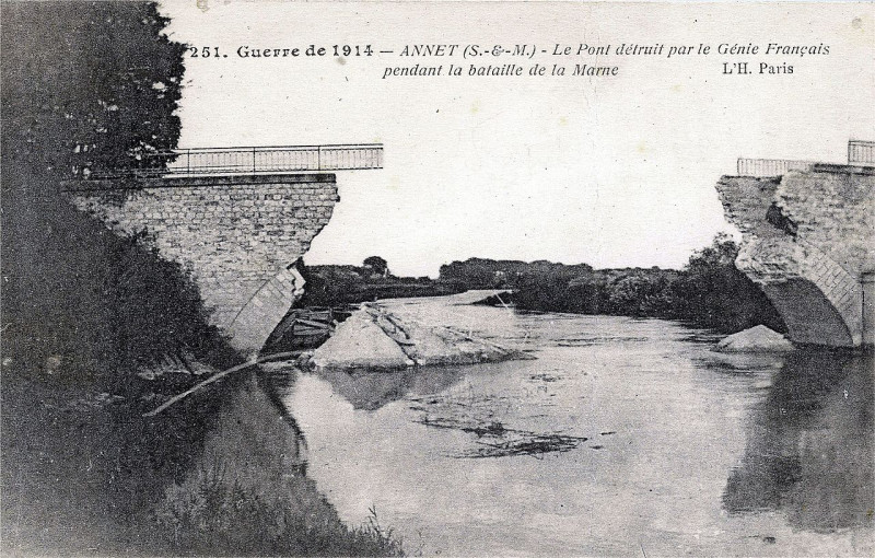 Carte postale ancienne Annet-sur-Marne - Guerre de 1914