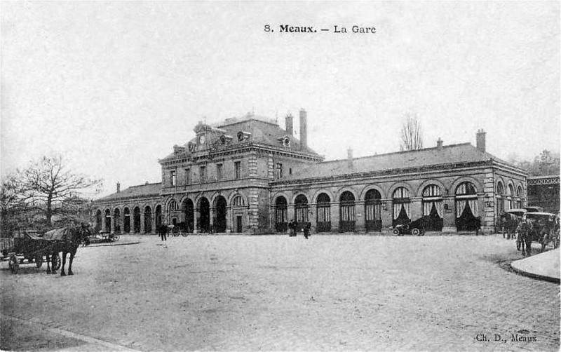 Carte postale ancienne Gare-MeauxCPancienne