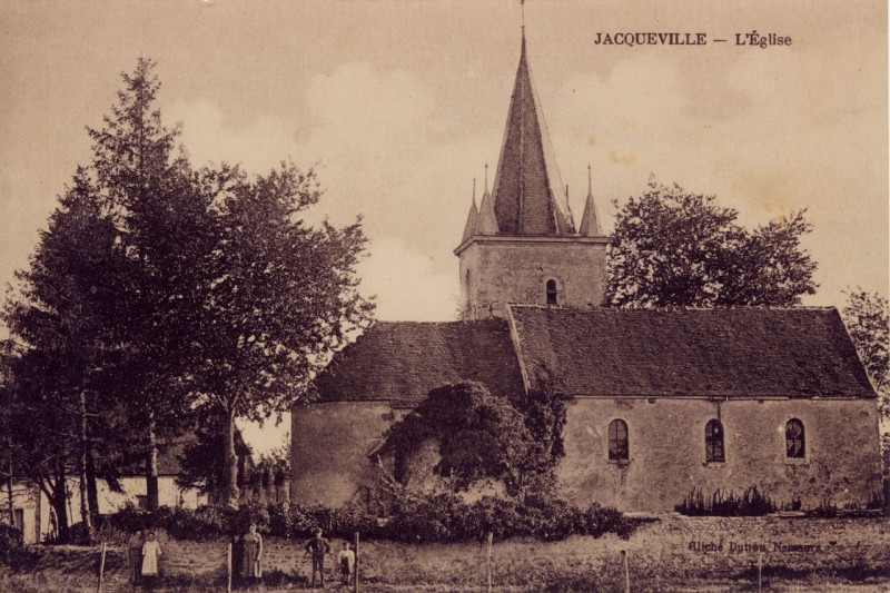 Carte postale ancienne Jacqueville l'église
