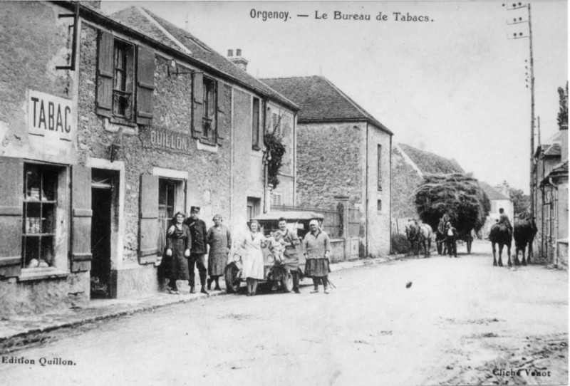 Carte postale ancienne Orgenoy café