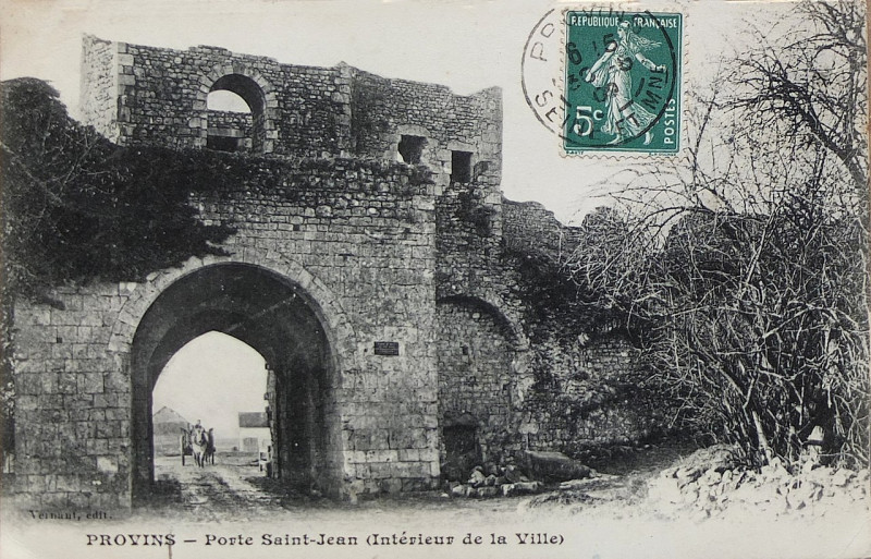 Carte postale ancienne Provins les remparts 1909