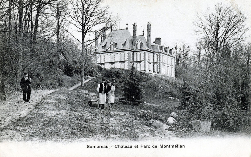 Carte postale ancienne Samoreau Château et Parc de Montmélian
