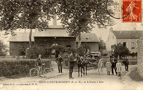 Carte postale ancienne Usine à Gaz in Brie