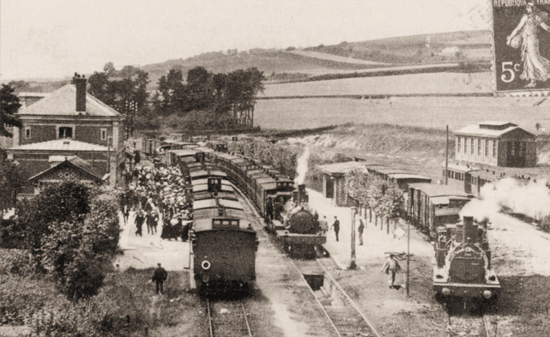 Carte postale ancienne Gare d'Envermeu 1