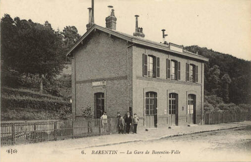 Carte postale ancienne Gare de Barentin-Ville