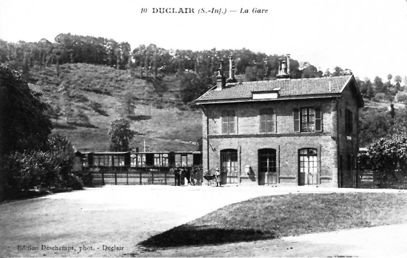 Carte postale ancienne Gare de Duclair