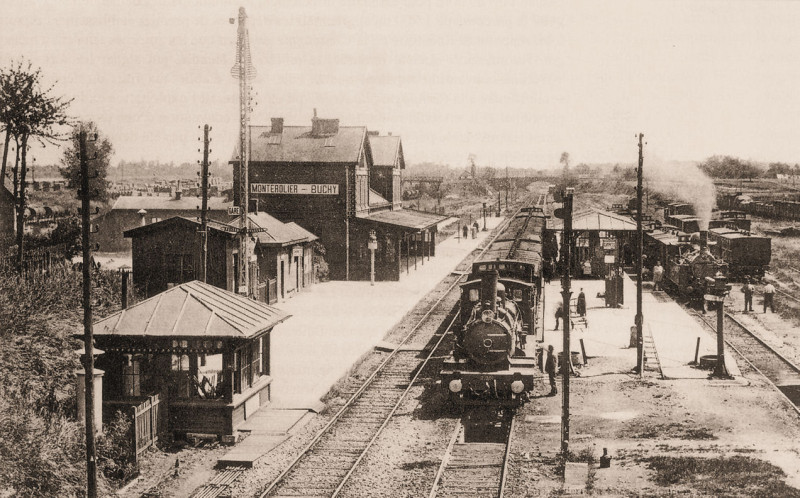 Carte postale ancienne Gare de Montérolier-Buchy 1