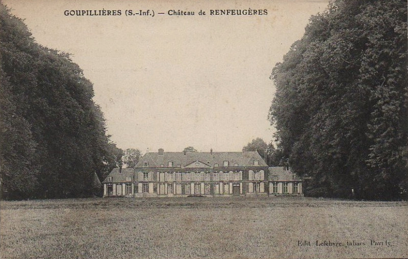 Carte postale ancienne Goupillières (S.Maritime) le château