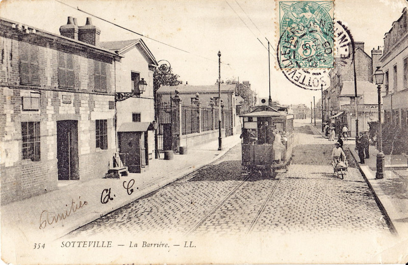 Carte postale ancienne Ll 354 - Sotteville - La Barrière