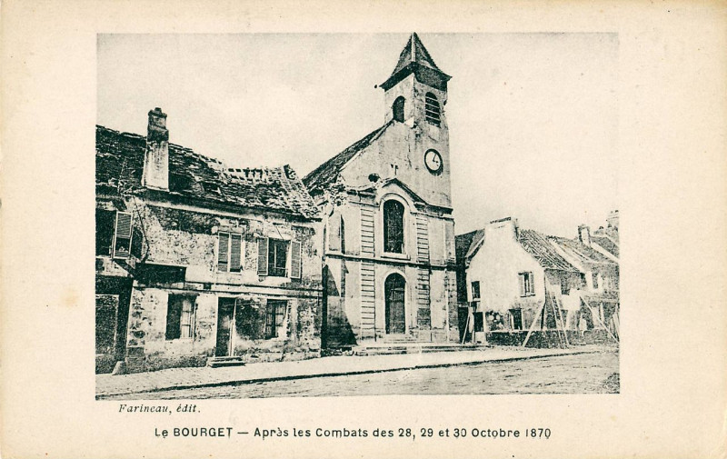 Carte postale ancienne Le Bourget Guerre 1870 à Saint-Martin-de-Valamas
