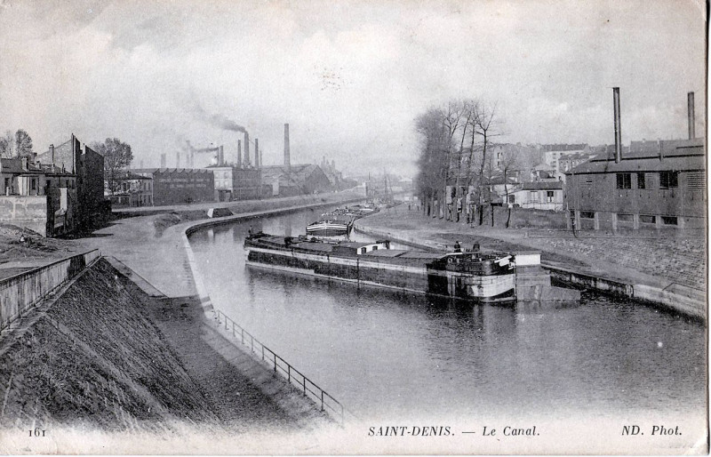 Carte postale ancienne Le Canal Saint Denis