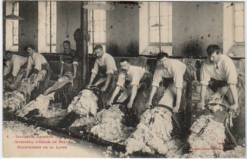 Carte postale ancienne Travail de la laine a Mazamet