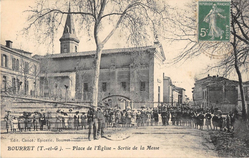Carte postale ancienne Eglise de Bourret