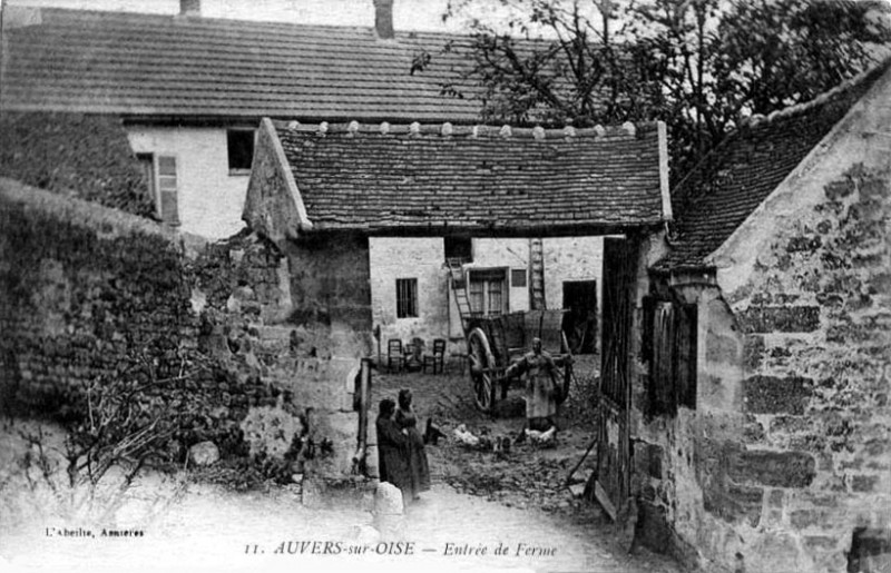 Carte postale ancienne Auvers-sur-Oise - Entree de Ferme