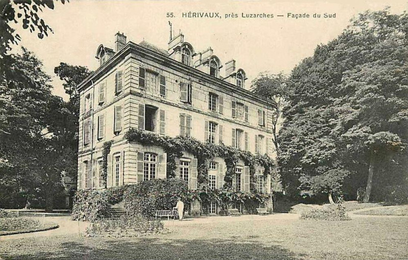 Carte postale ancienne Hérivaux, château avant 1931