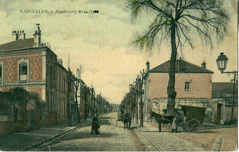 Carte postale ancienne Rf - Sarcelles - Boulevard de la Gare