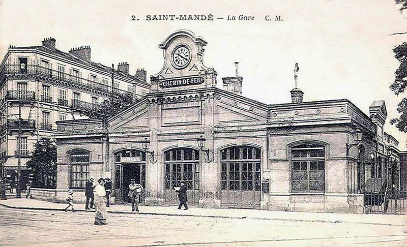 Carte postale ancienne Saint-Mande - La gare