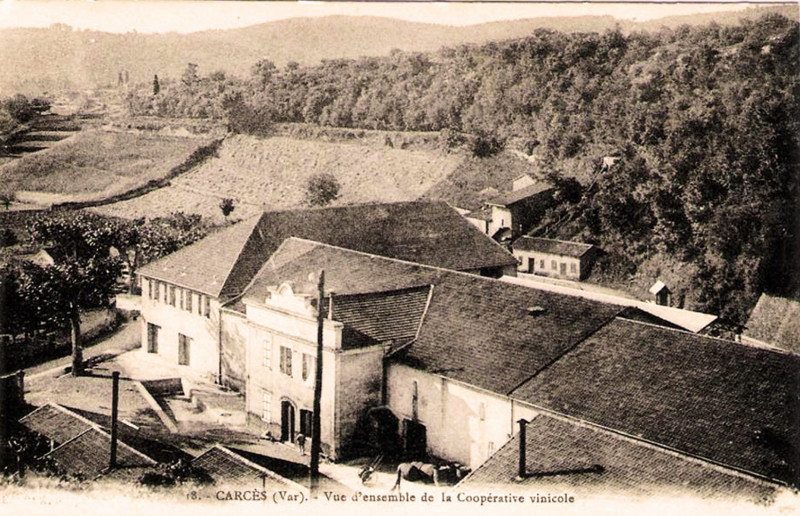 Carte postale ancienne Carcès coopérative vinicole