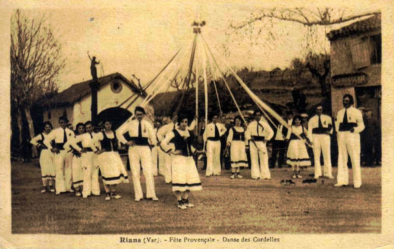 Carte postale ancienne Danse des cordelles à Rians